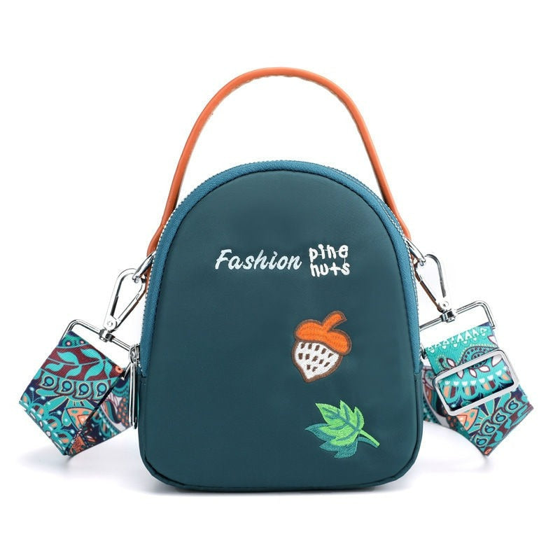 Simple Printed Ladies Nylon Handbag