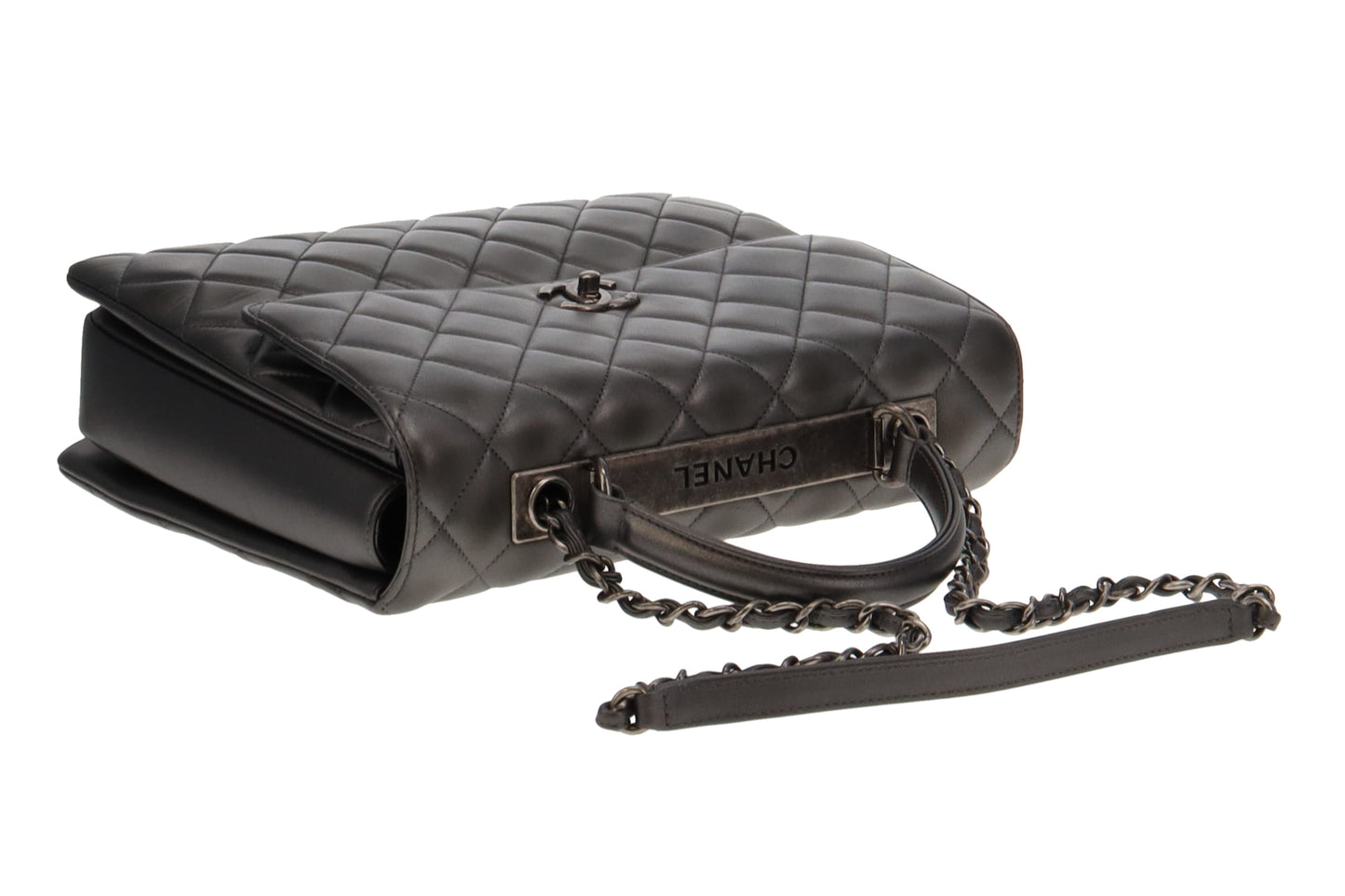 Chanel Trendy Large Metallic Grey