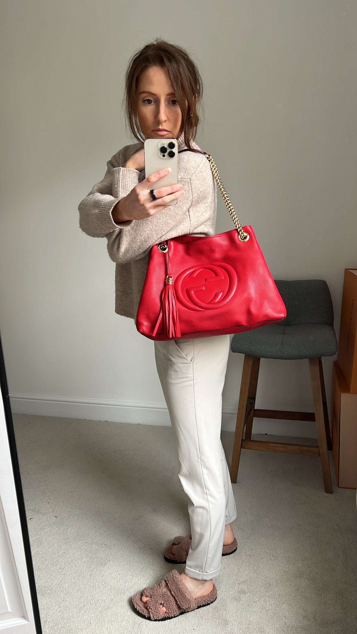 Gucci Red Soho Chain Tote (RRP £1350)