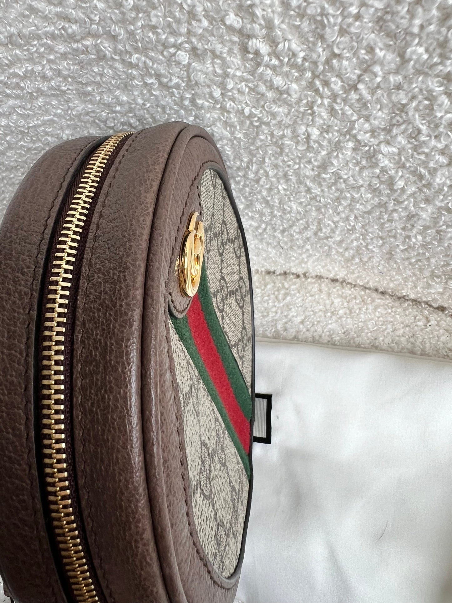 Gucci GG Ophidia Supreme Mini GG Round Backpack