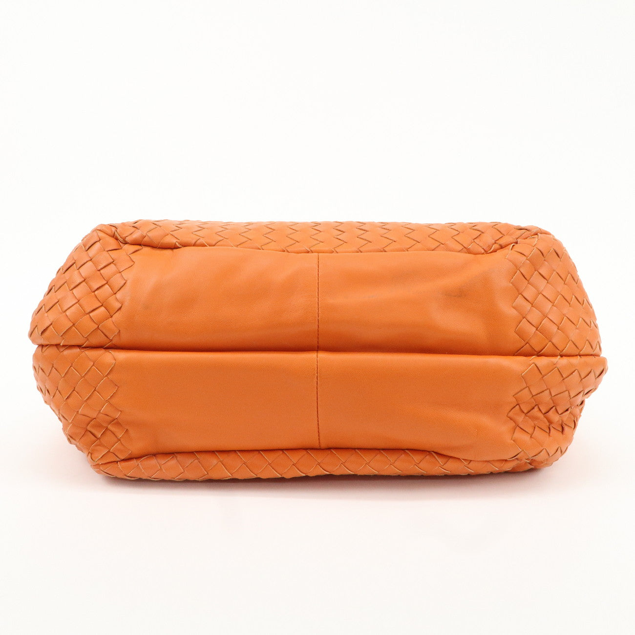 BOTTEGA VENETA Intrecciato Leather Shoulder Bag Orange 125787