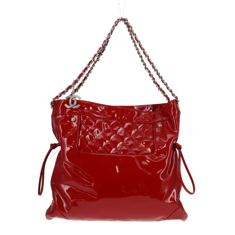 Chanel Red Patent Leather Bonbons Drawstring Tote 31 2009/10