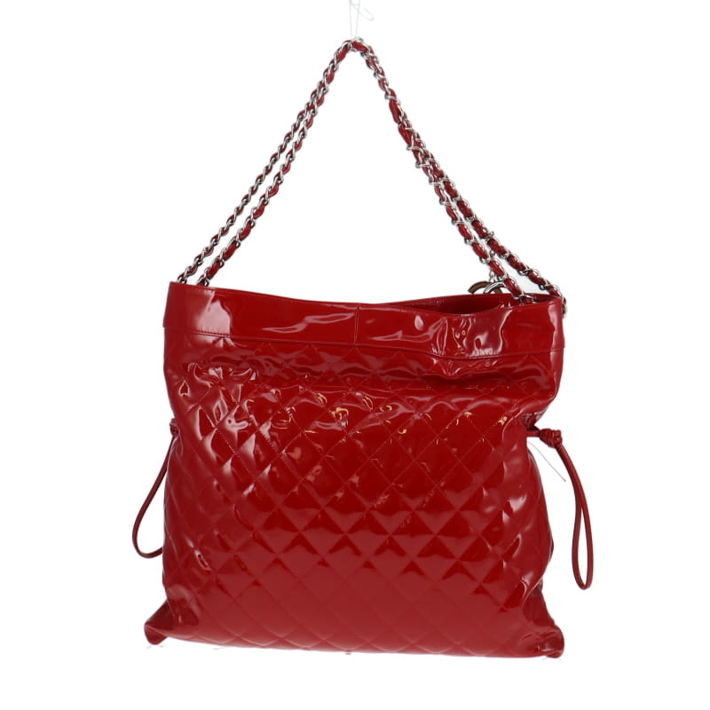 Chanel Red Patent Leather Bonbons Drawstring Tote 31 2009/10