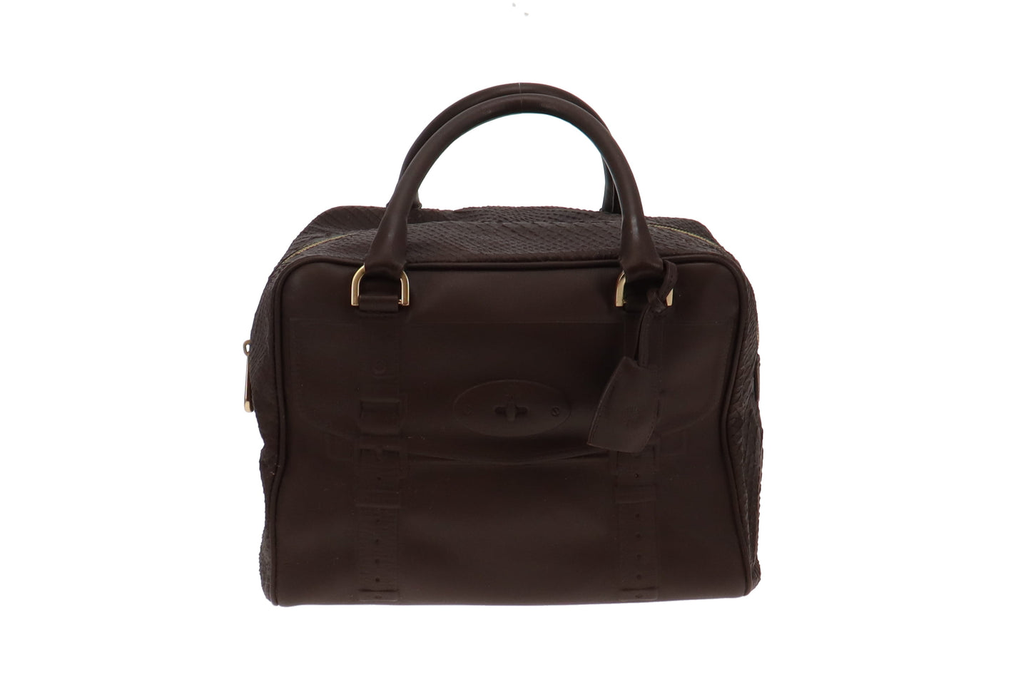 Mulberry Chocolate Brown Leather Maisie Clipper Bag