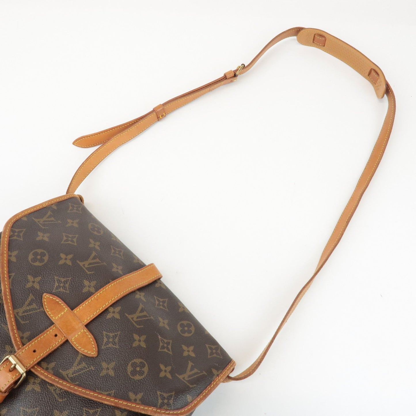 Louis Vuitton Monogram Saumur 30 Shoulder Bag Brown M42256