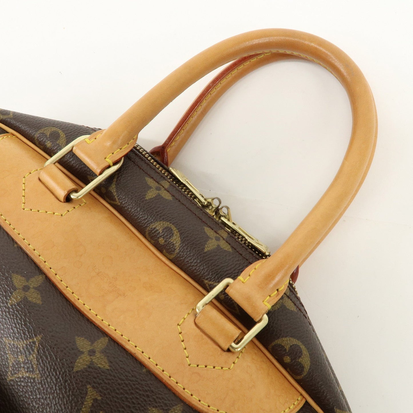 Louis Vuitton Monogram Deauville Hand Bag Brown M47270