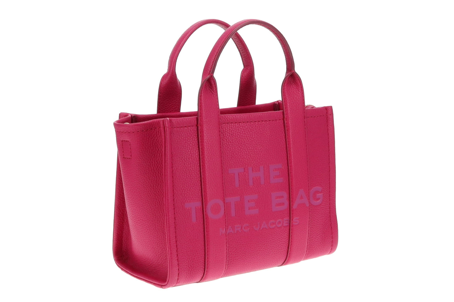 Marc Jacobs Hot Pink Full Grain Leather The Small Tote Bag