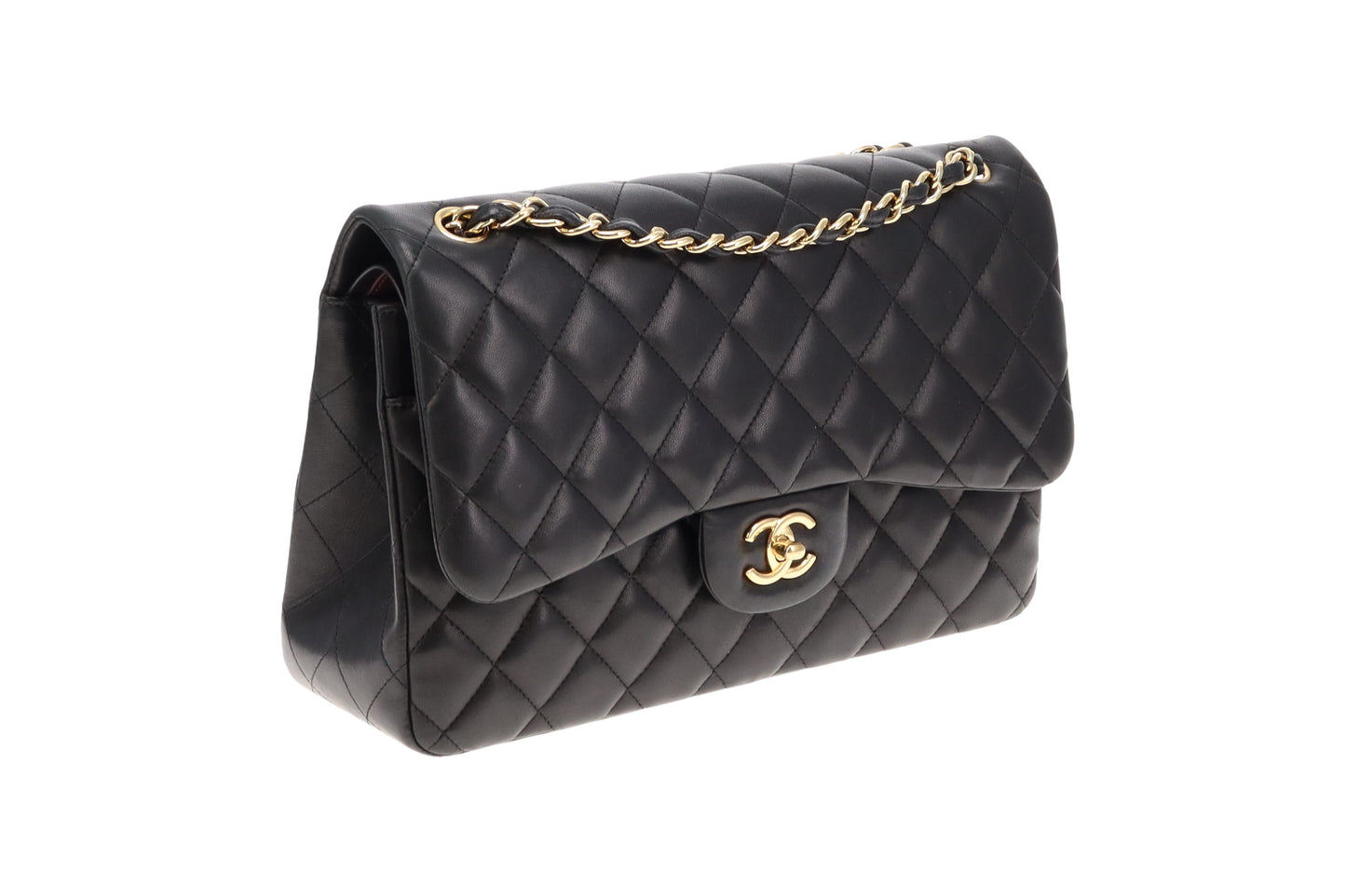 Chanel Black Lambskin GHW Classic Double Flap Jumbo 2014 (19 series)