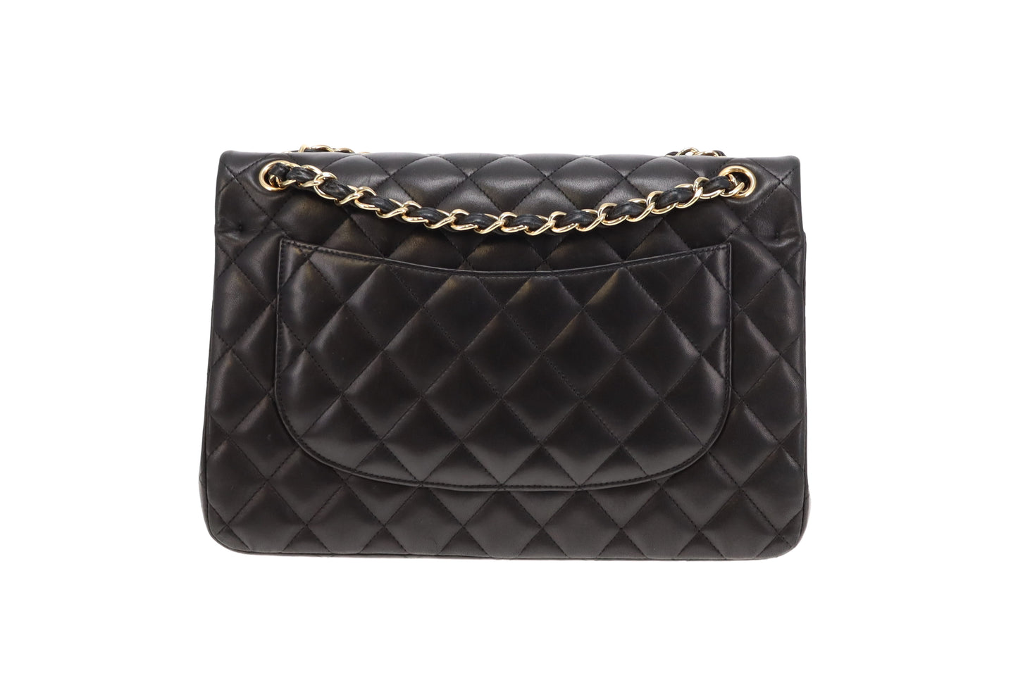 Chanel Black Lambskin GHW Classic Double Flap Jumbo 2014 (19 series)