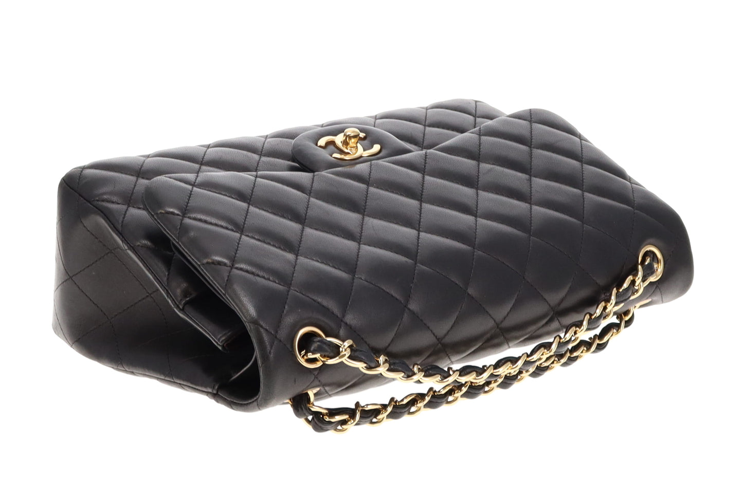 Chanel Black Lambskin GHW Classic Double Flap Jumbo 2014 (19 series)