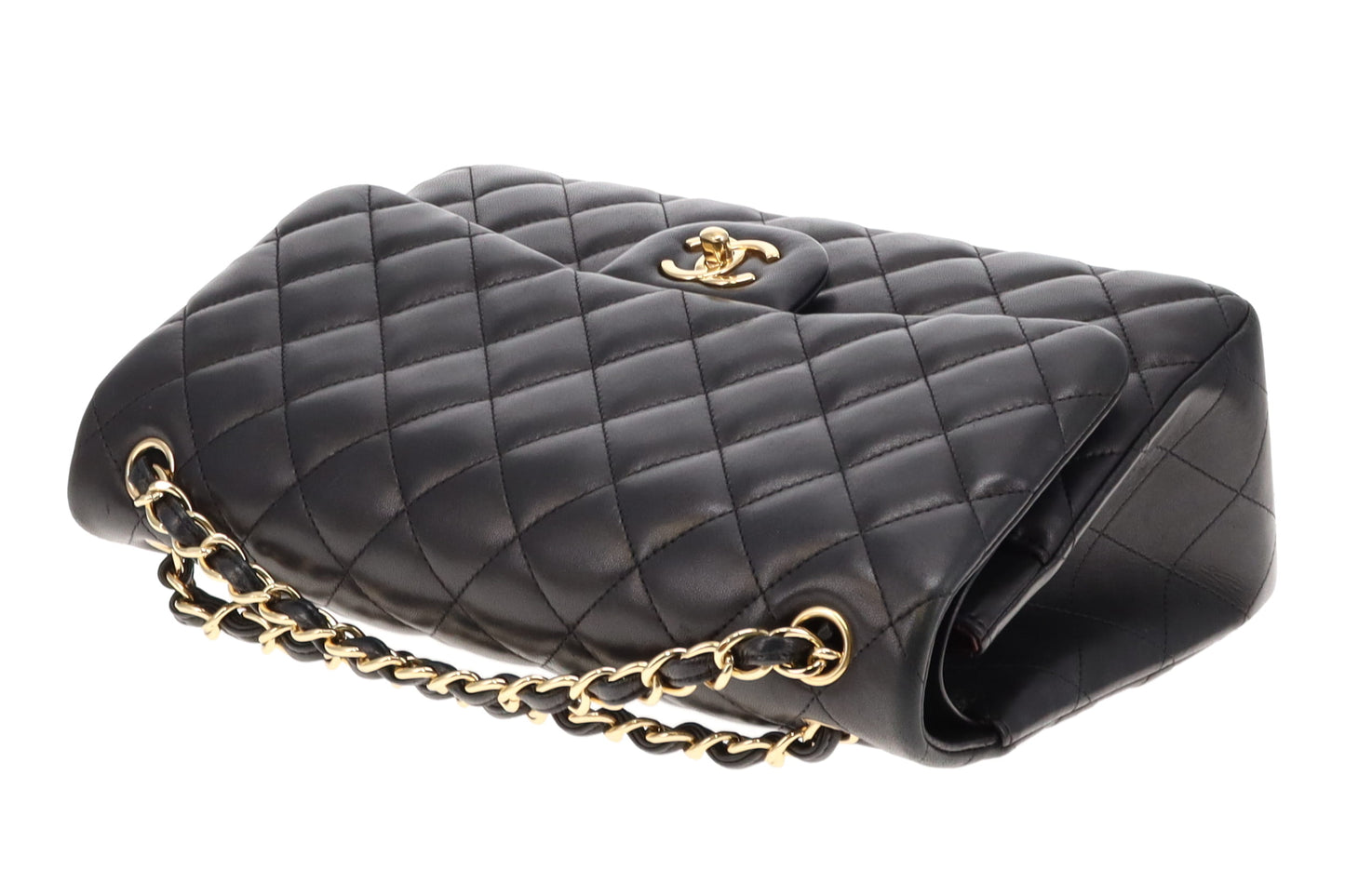 Chanel Black Lambskin GHW Classic Double Flap Jumbo 2014 (19 series)