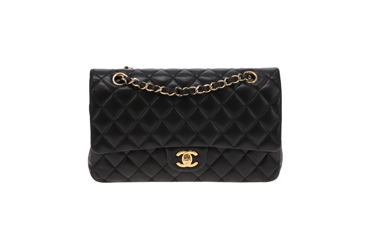 Chanel Black Lambskin GHW Classic Medium Double Flap 2014