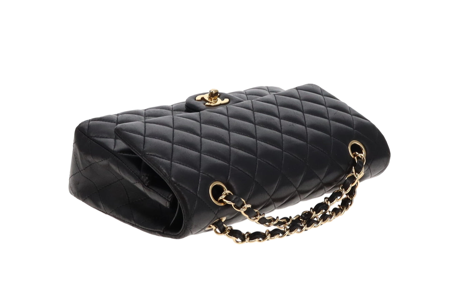 Chanel Black Lambskin GHW Classic Medium Double Flap 2014