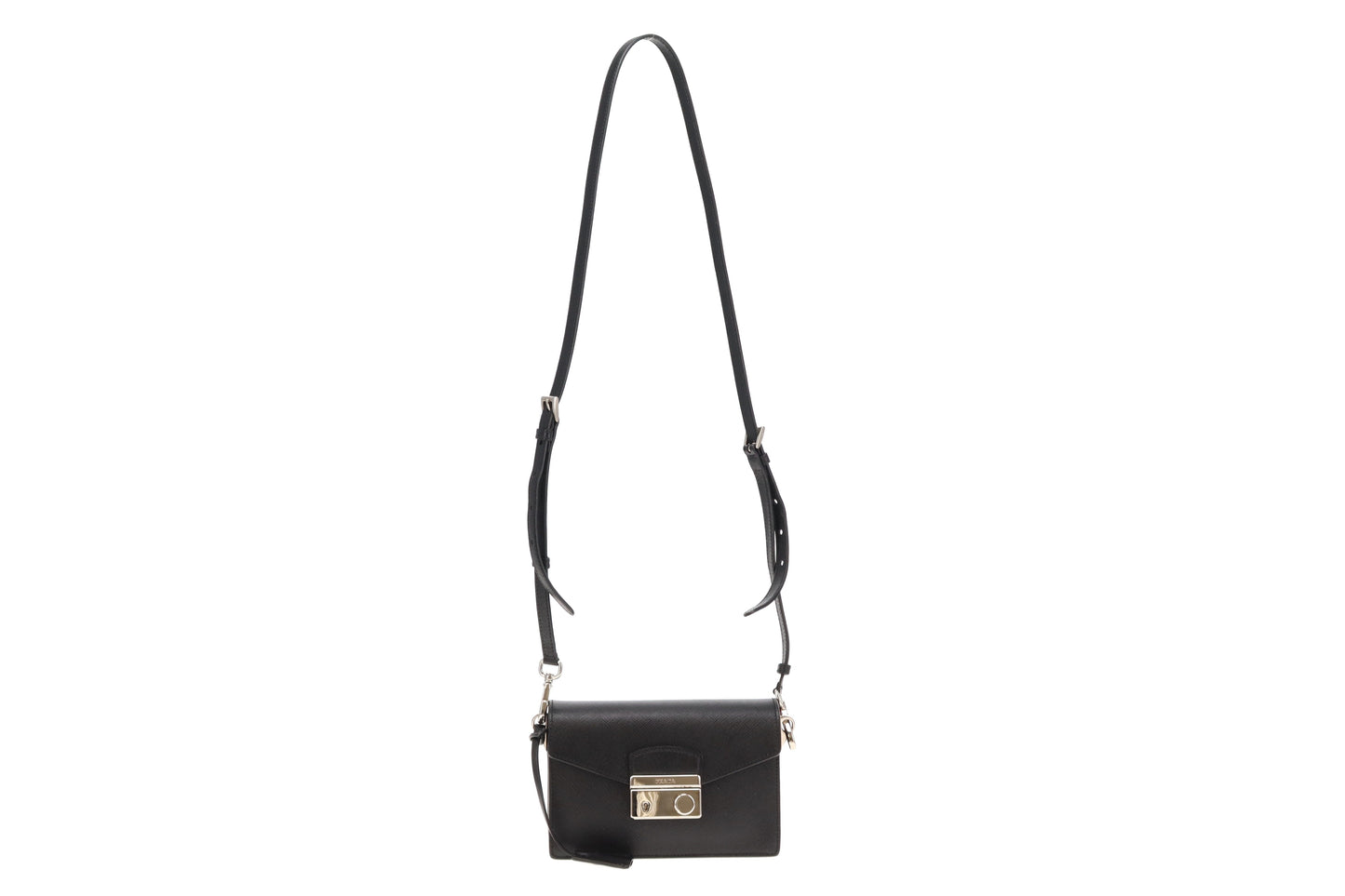 Prada Black Saffiano Sound Crossbody