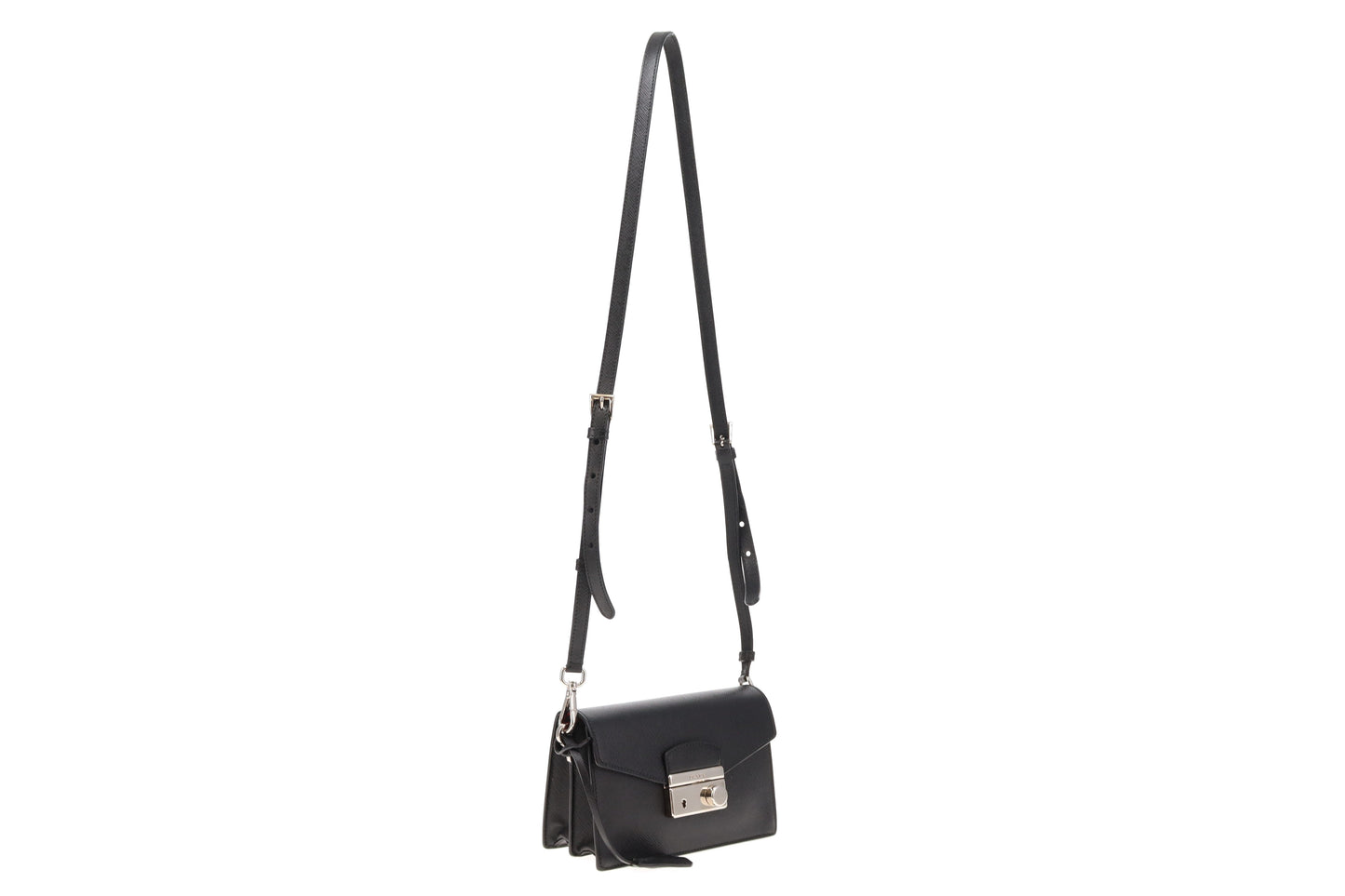 Prada Black Saffiano Sound Crossbody