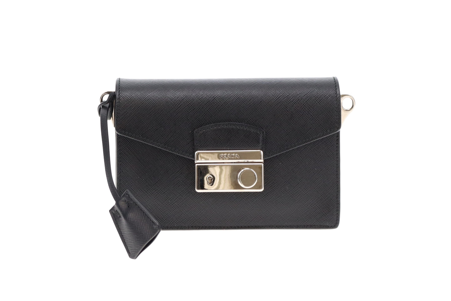 Prada Black Saffiano Sound Crossbody