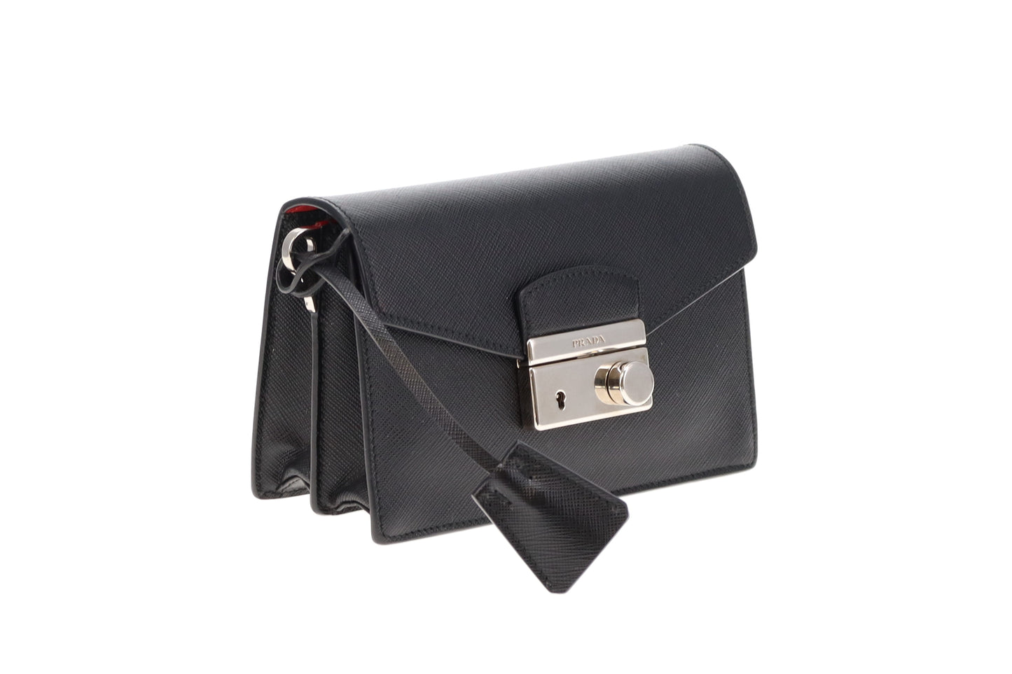 Prada Black Saffiano Sound Crossbody