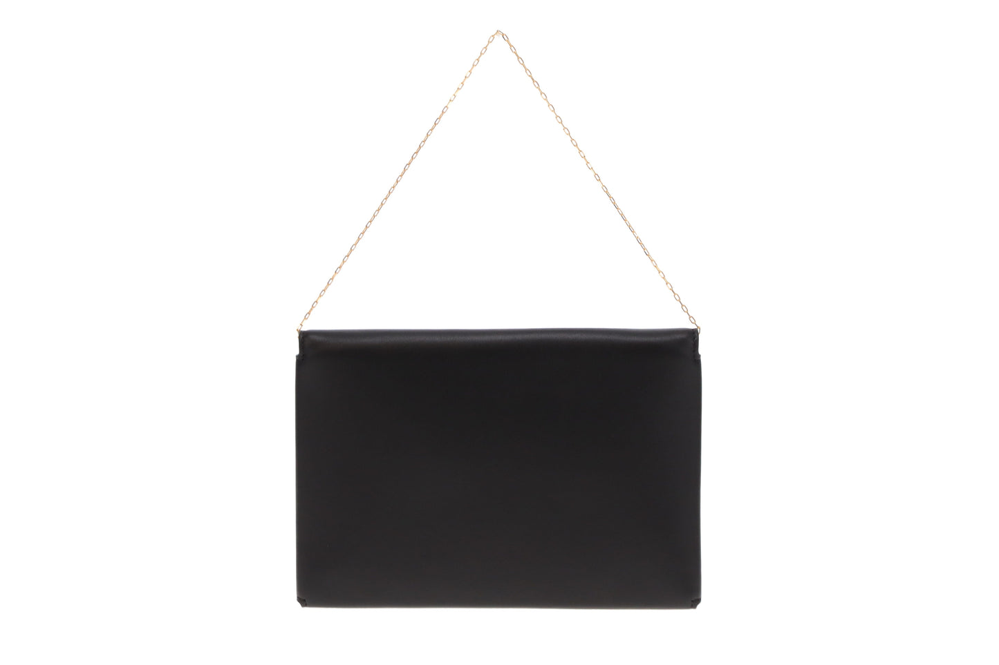 The Row Smooth Leather Black Enveope Mini Chain Bag