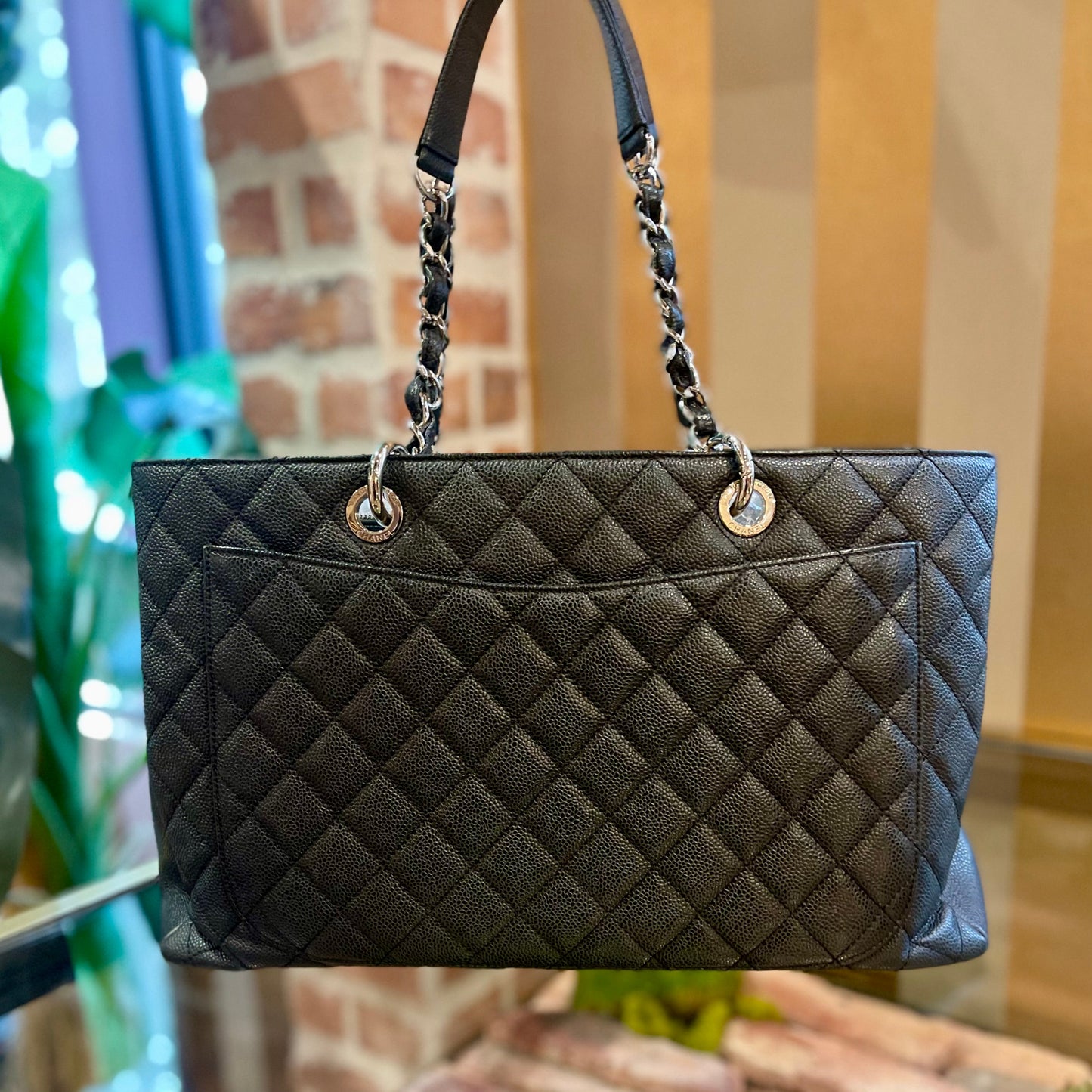 CHANEL Black Caviar Leather XL Grand Shopping Tote