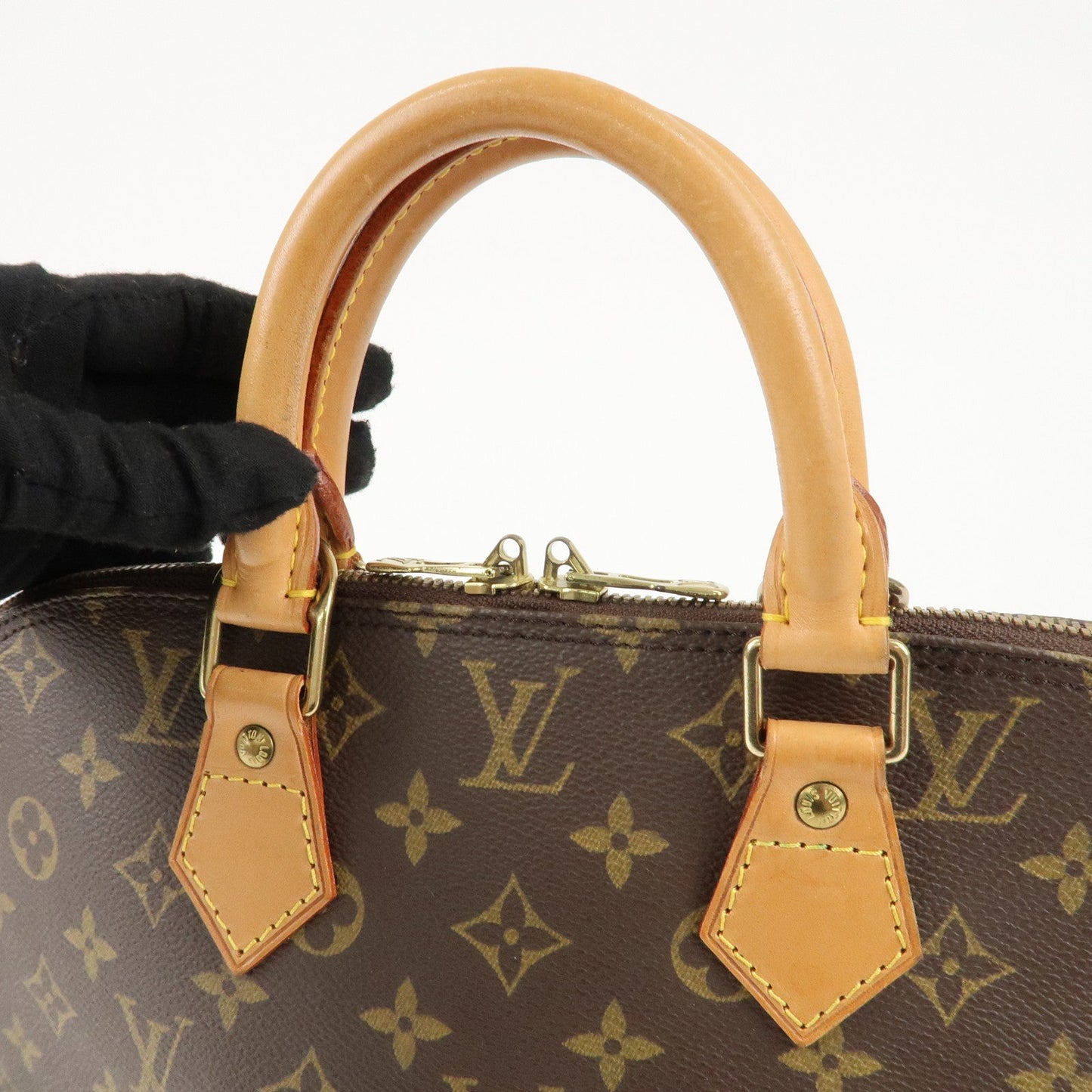 Louis Vuitton Monogram Alma Hand Bag Brown M51130