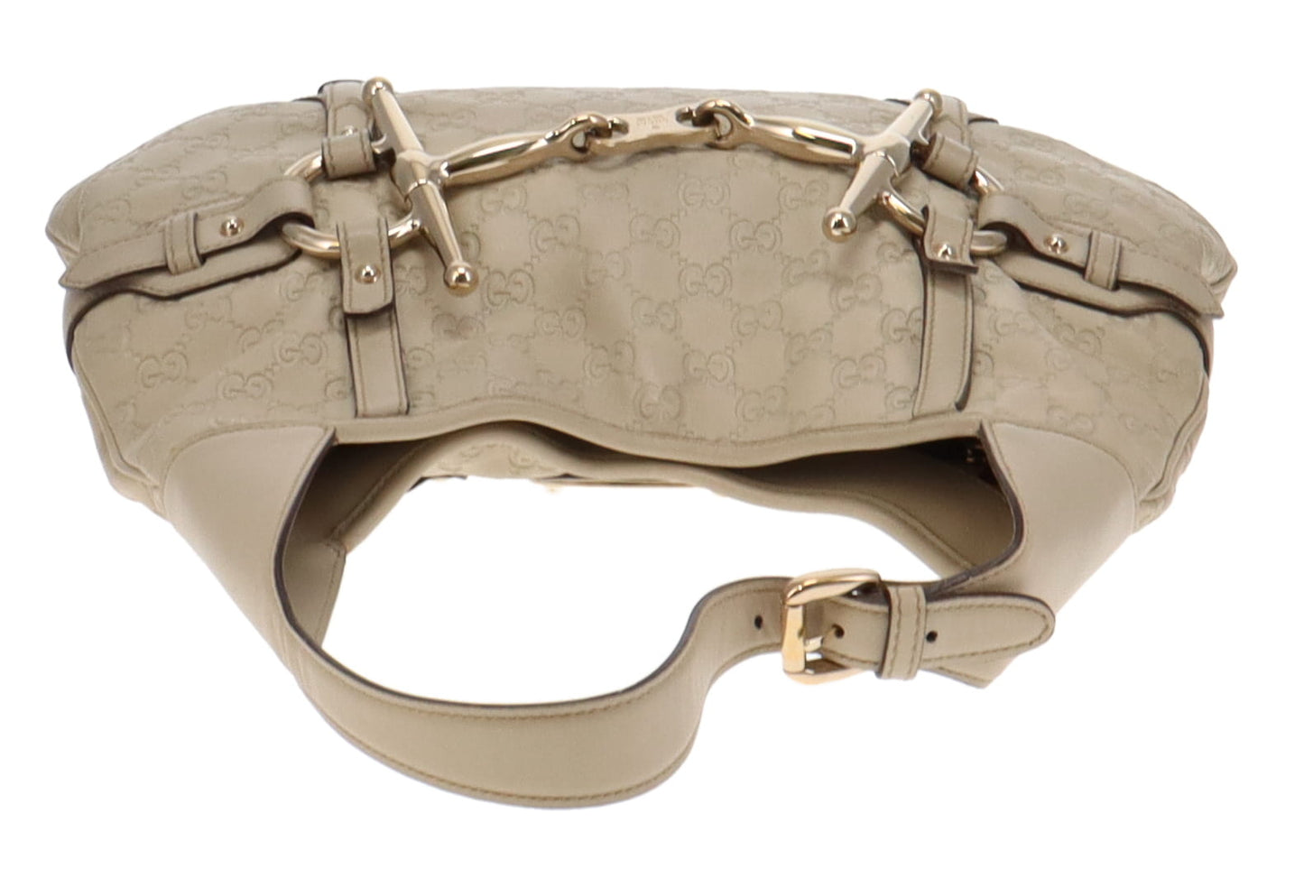 Gucci Cream Guccissima 85th Anniversary Edition Horsebit Hobo