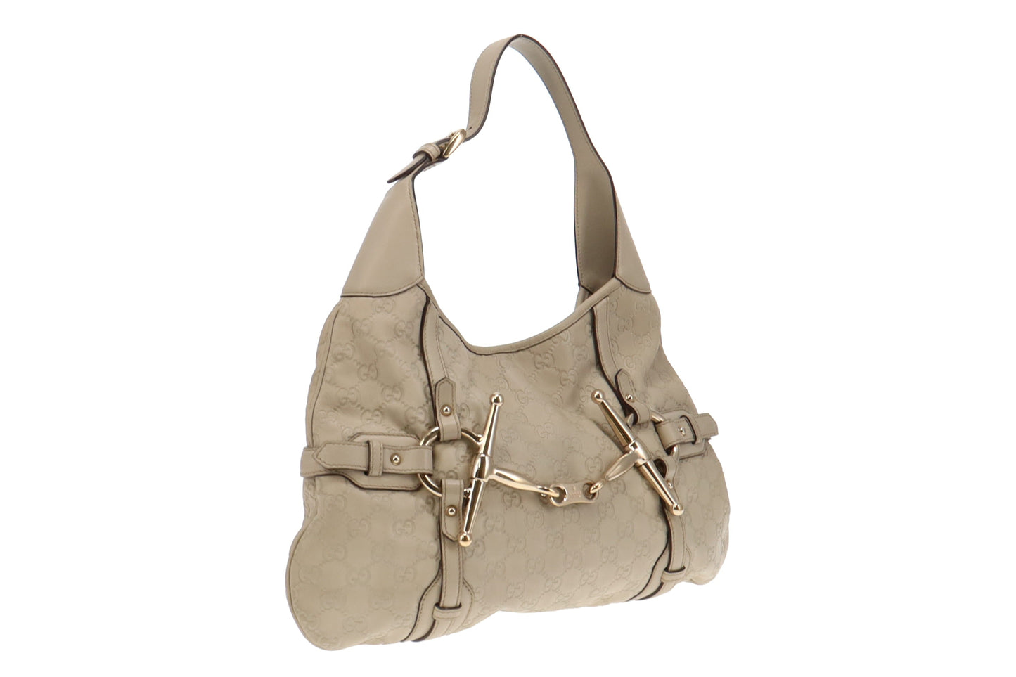 Gucci Cream Guccissima 85th Anniversary Edition Horsebit Hobo