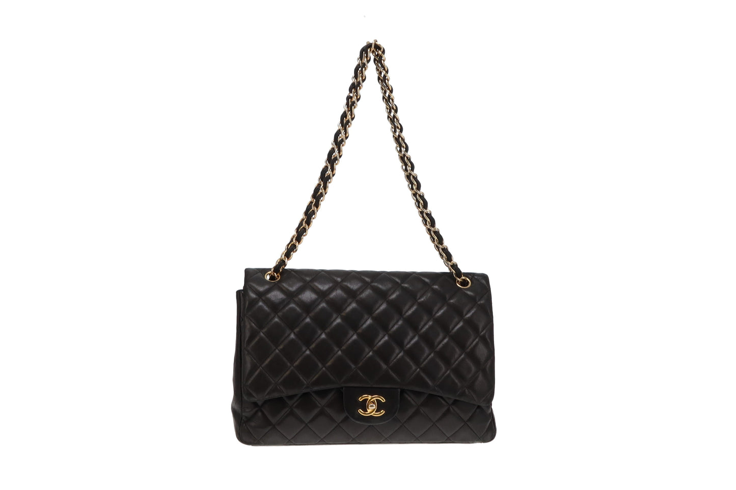 Chanel Black Lambskin GHW Maxi Single Flap 2009/10