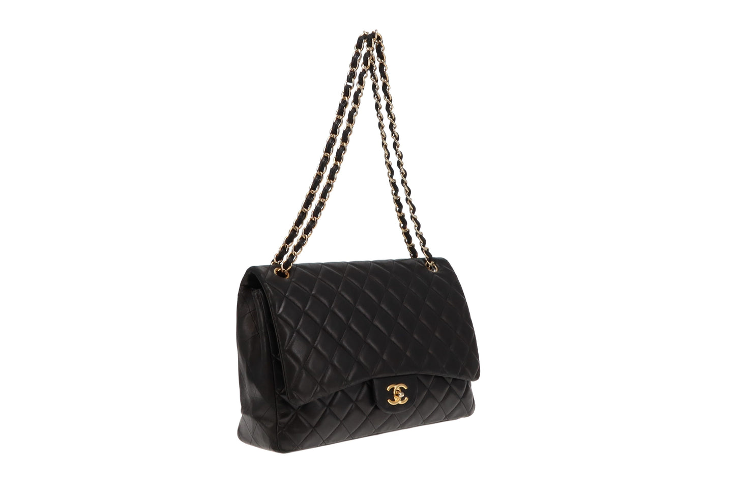 Chanel Black Lambskin GHW Maxi Single Flap 2009/10