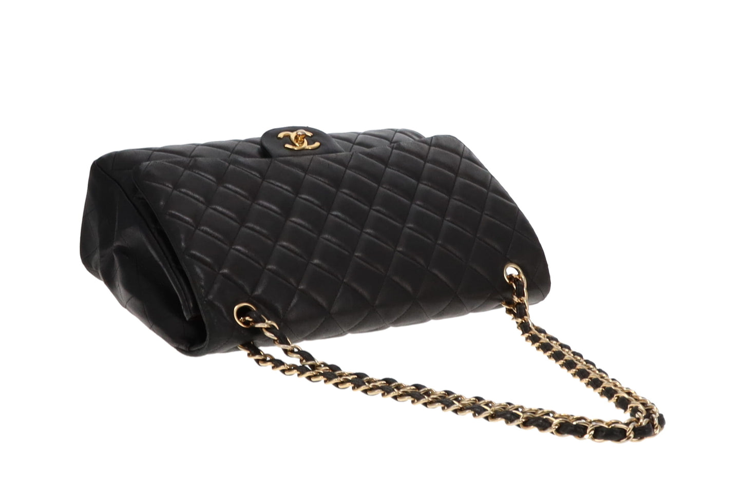 Chanel Black Lambskin GHW Maxi Single Flap 2009/10