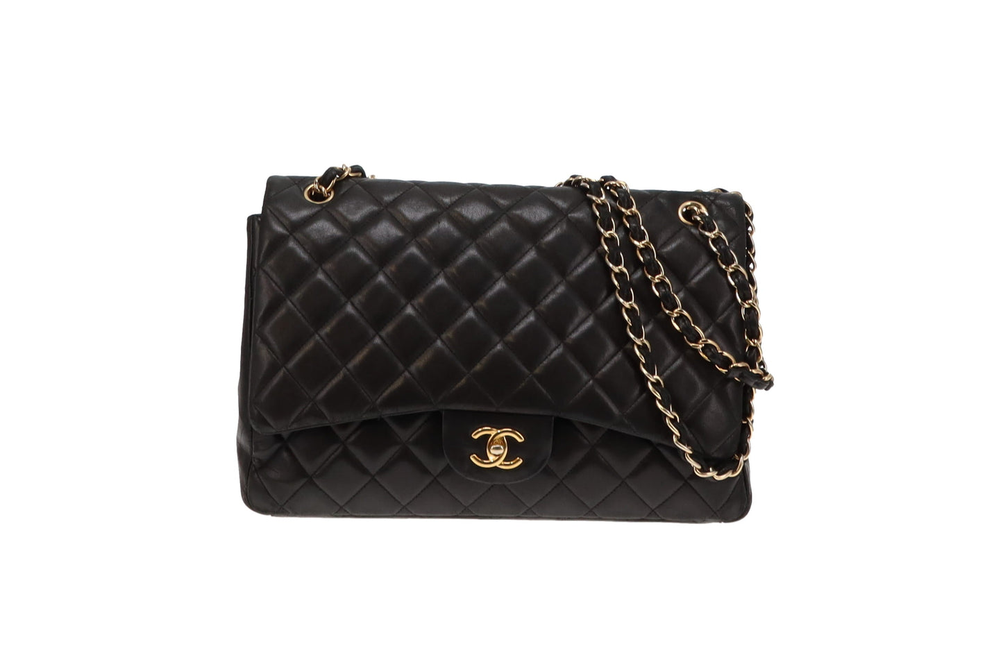 Chanel Black Lambskin GHW Maxi Single Flap 2009/10