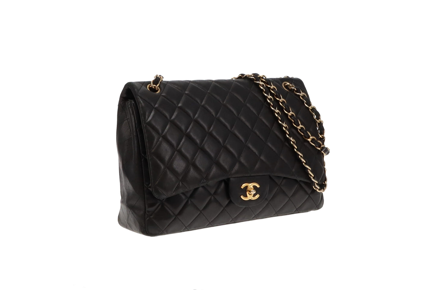 Chanel Black Lambskin GHW Maxi Single Flap 2009/10