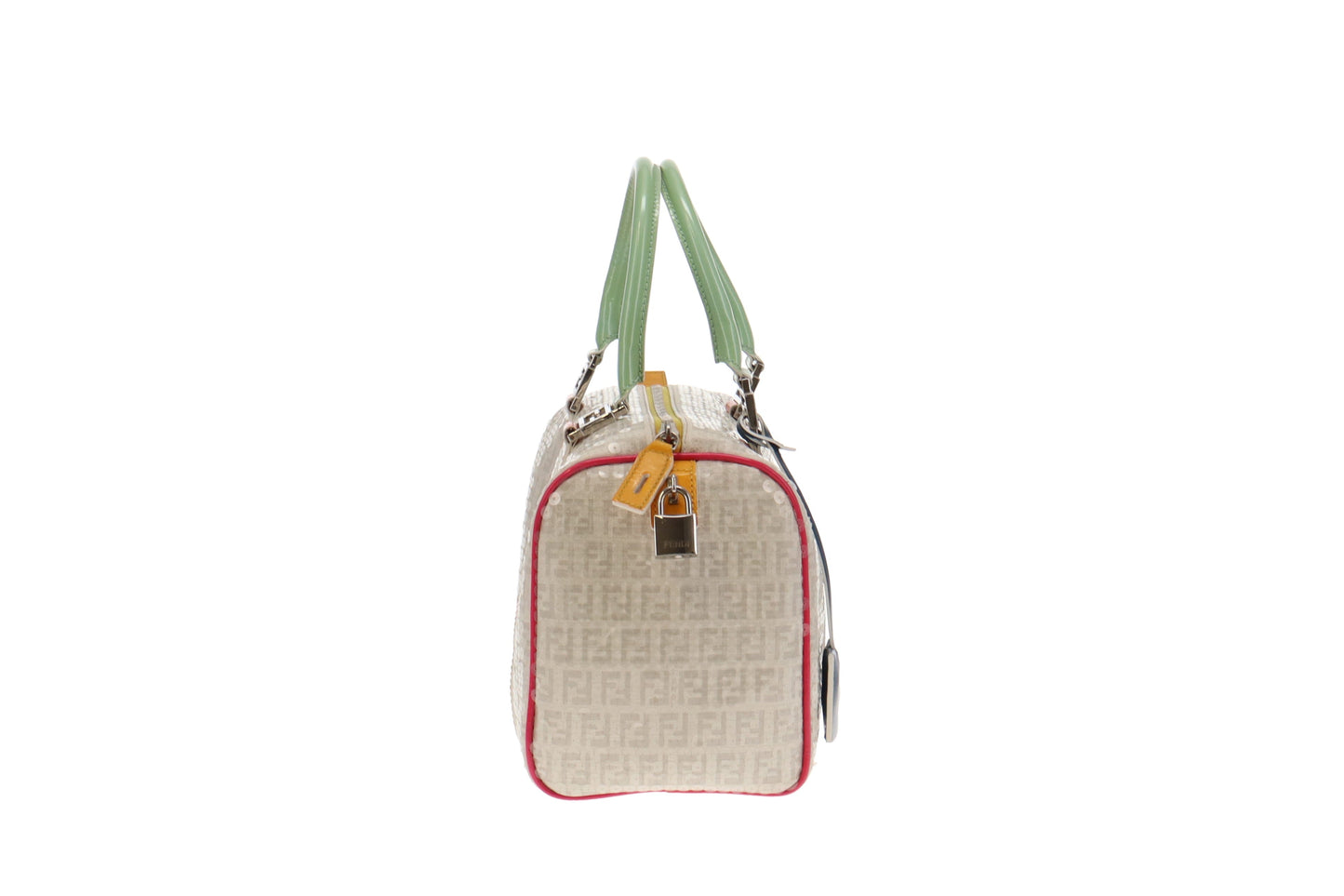 Fendi Canvas & Leather Sequin  Bowling Bag Ltd Edition