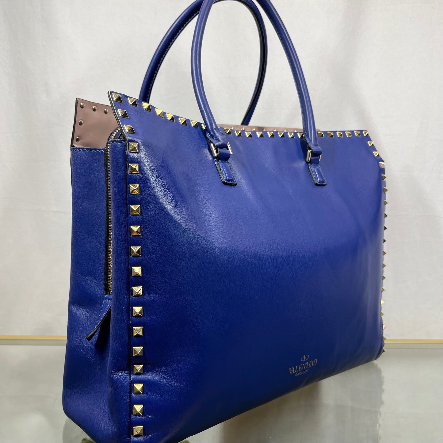 VALENTINO Rockstud Navy Blue Tote