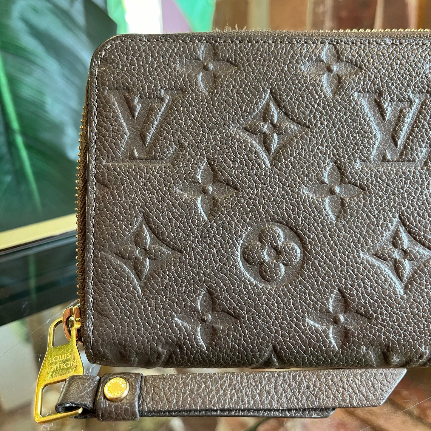 LOUIS VUITTON Brown Empreinte Zippy Wallet