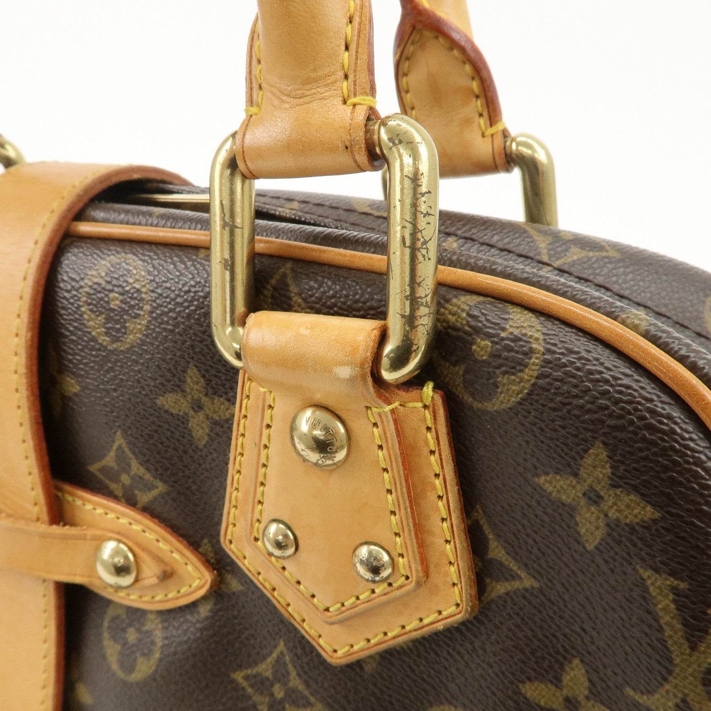 Louis Vuitton Monogram Manhattan GM Hand Bag Boston Bag M40025