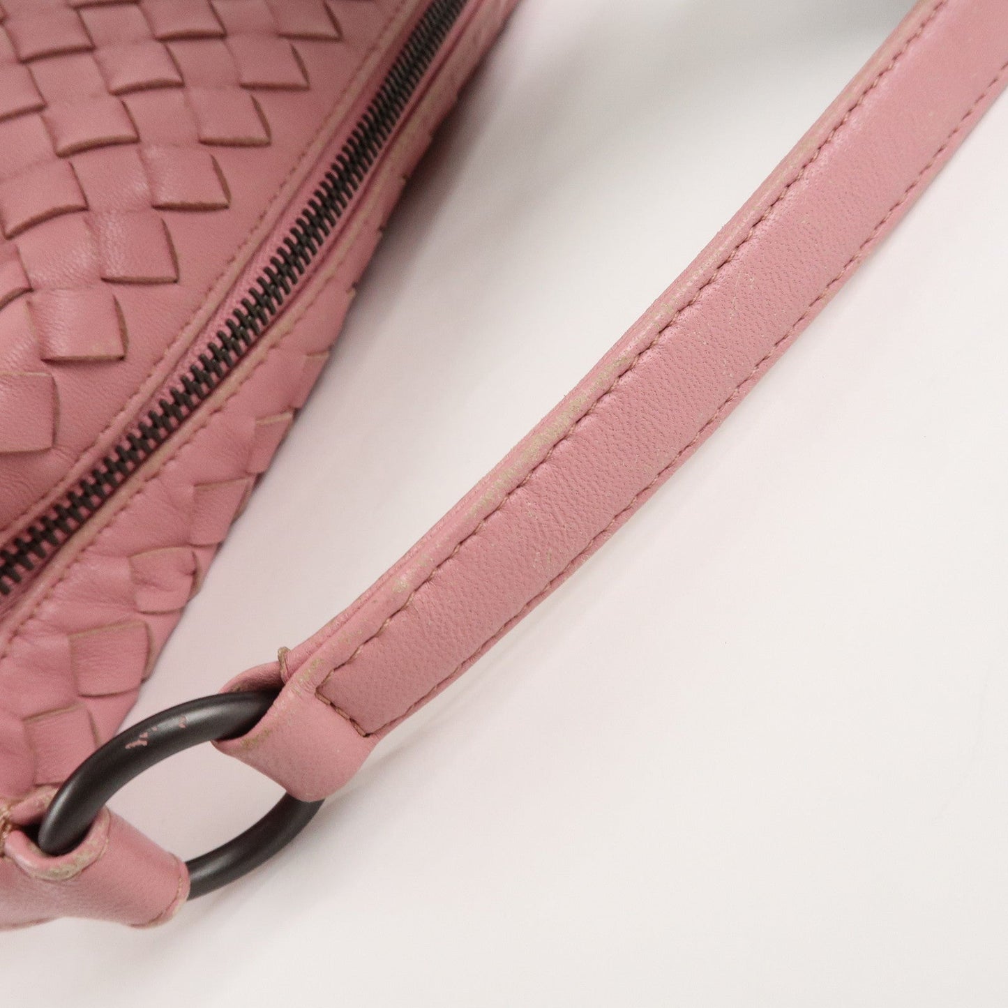 BOTTEGA VENETA Intrecciato Leather Shoulder Bag Pink