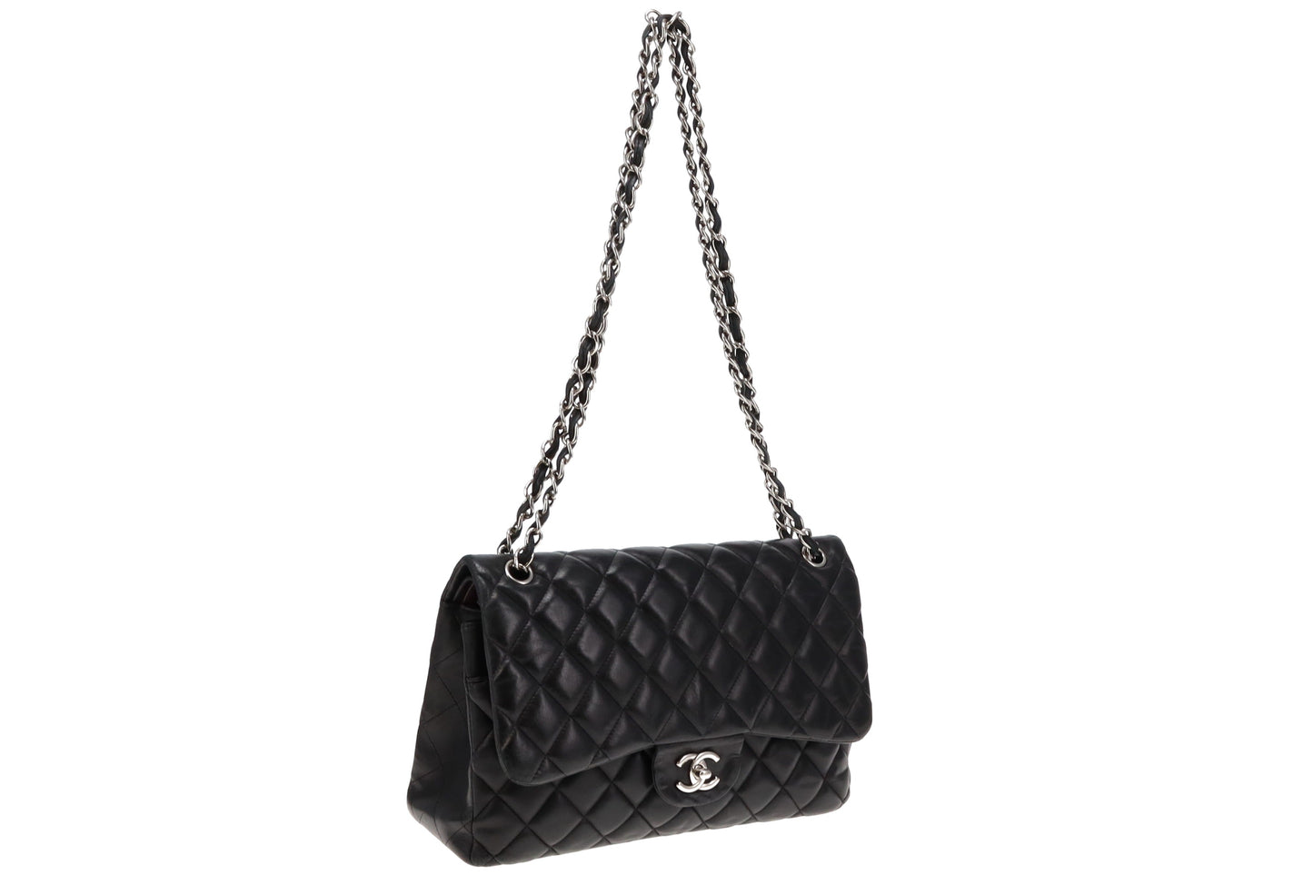 Chanel Jumbo Classic Double Flap Bag With Silver Hardware 2012