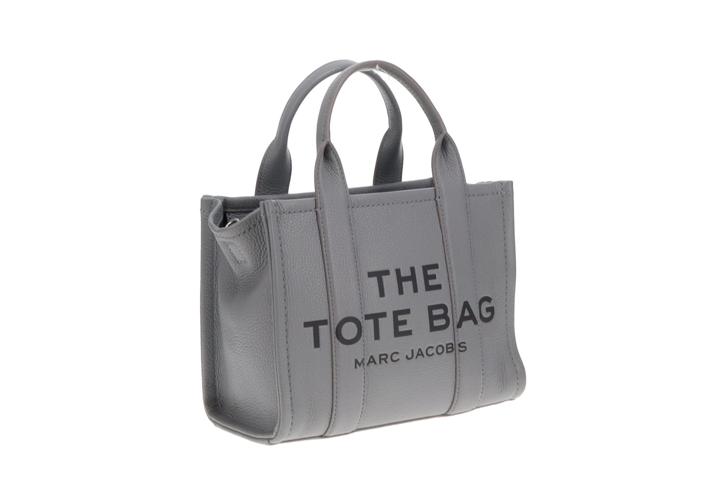 Marc Jacobs Grey Full Grain Leather The Small Tote Bag