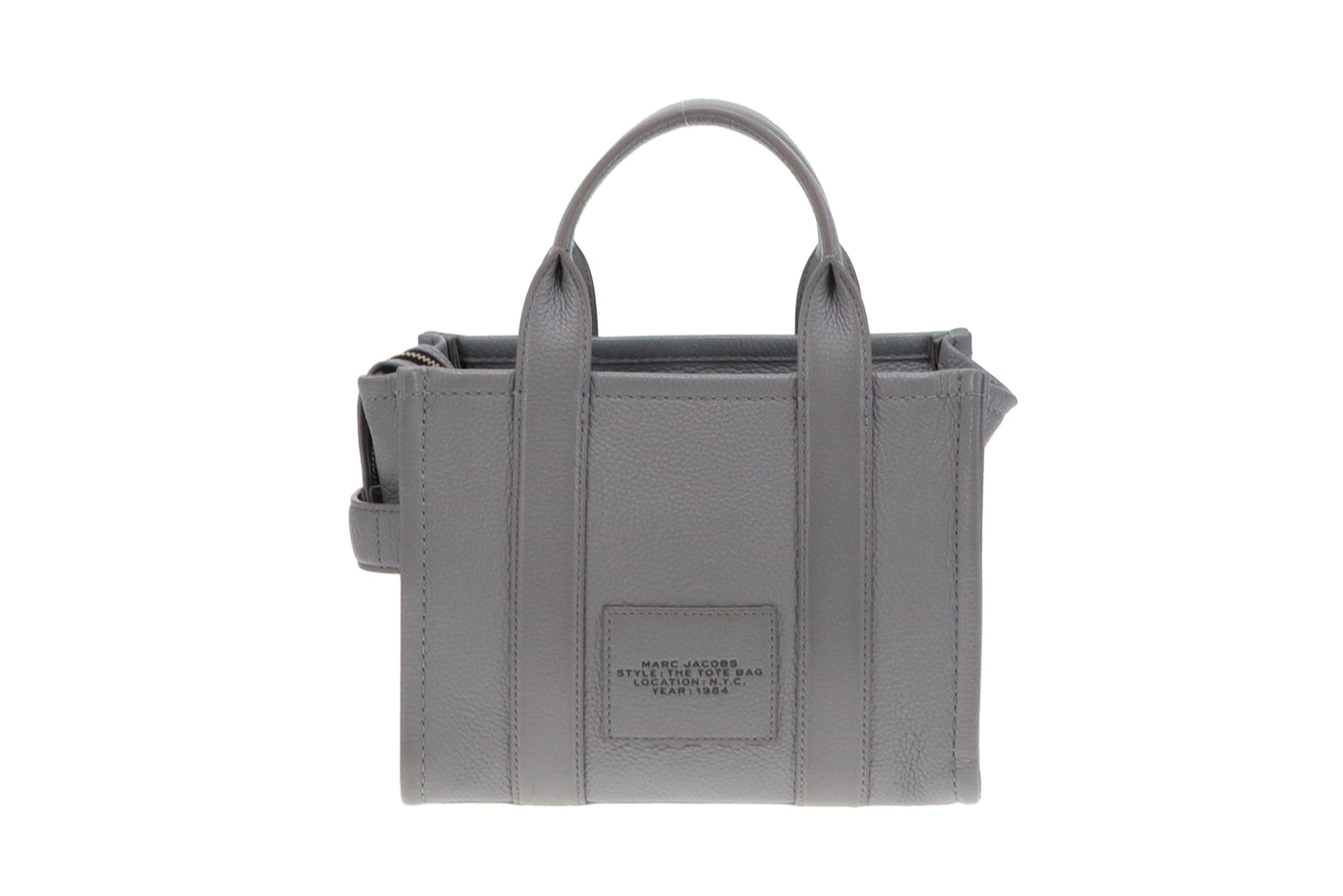 Marc Jacobs Grey Full Grain Leather The Small Tote Bag