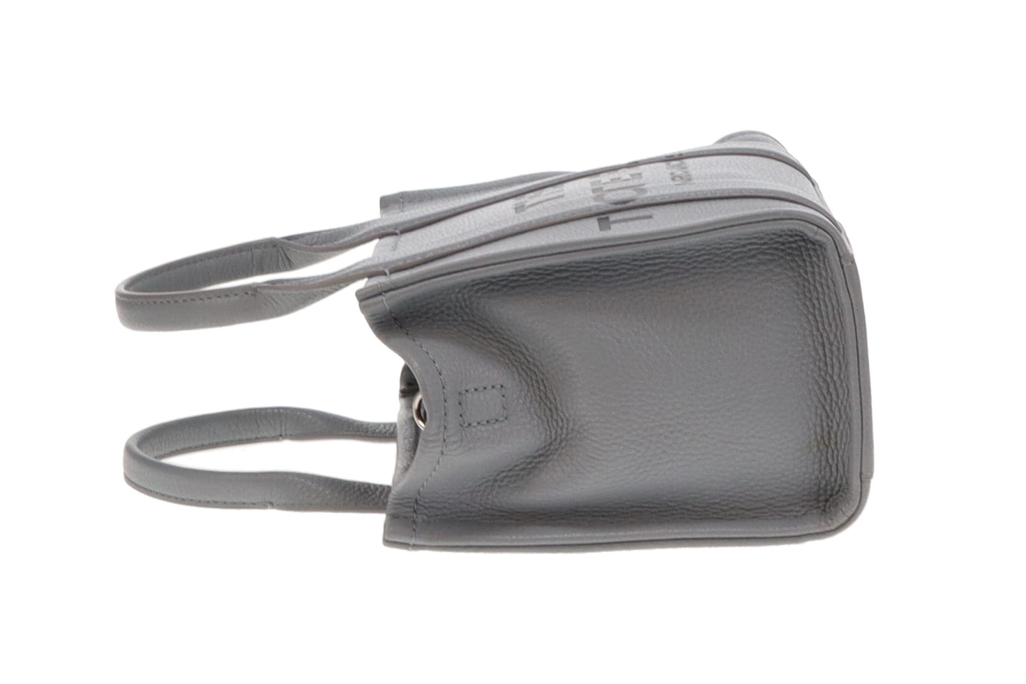 Marc Jacobs Grey Full Grain Leather The Small Tote Bag