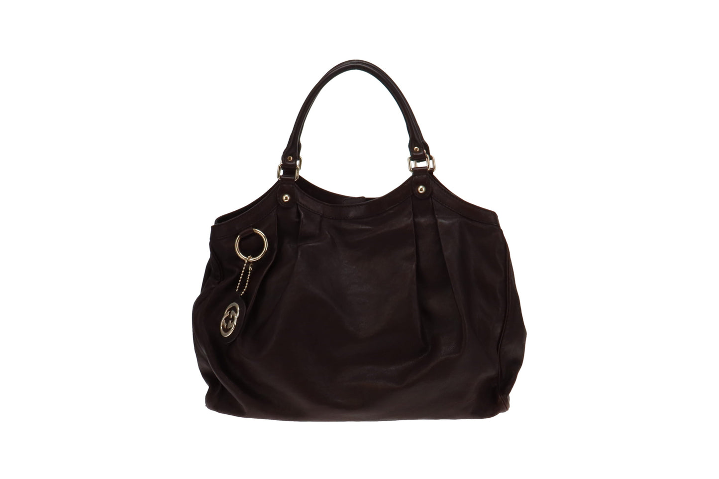 Gucci Dark Brown Leather Large Sukey Hobo