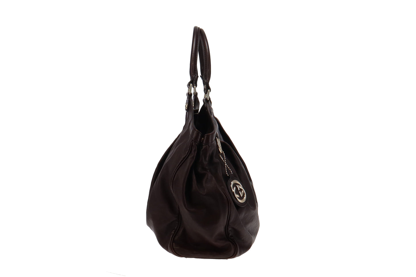 Gucci Dark Brown Leather Large Sukey Hobo