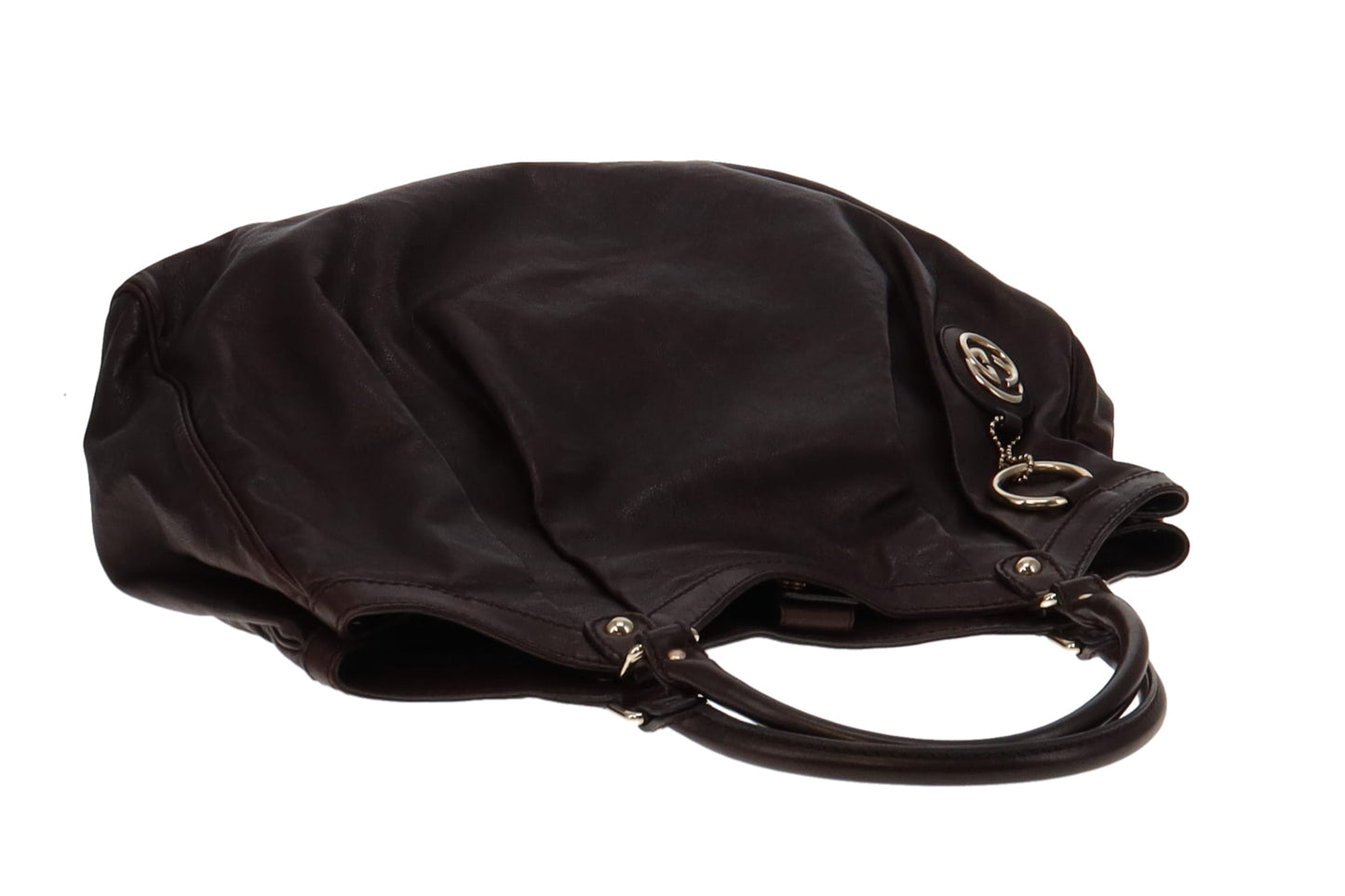 Gucci Dark Brown Leather Large Sukey Hobo