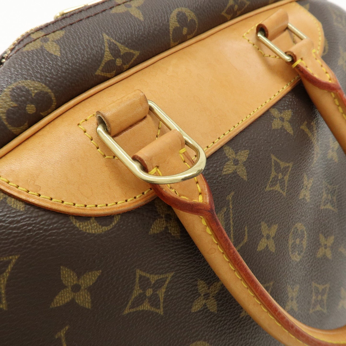 Louis Vuitton Monogram Deauville Hand Bag Brown M47270