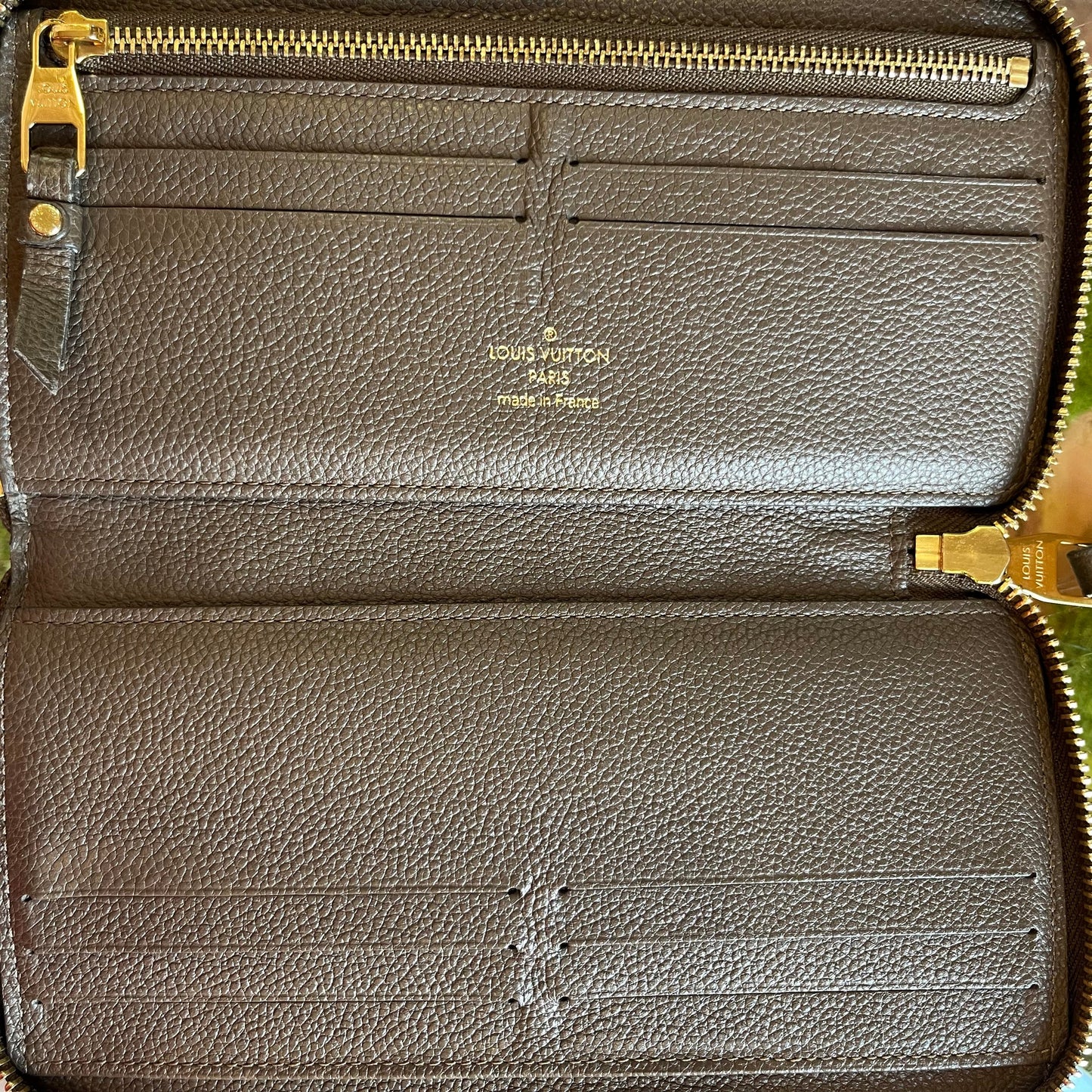 LOUIS VUITTON Brown Empreinte Zippy Wallet