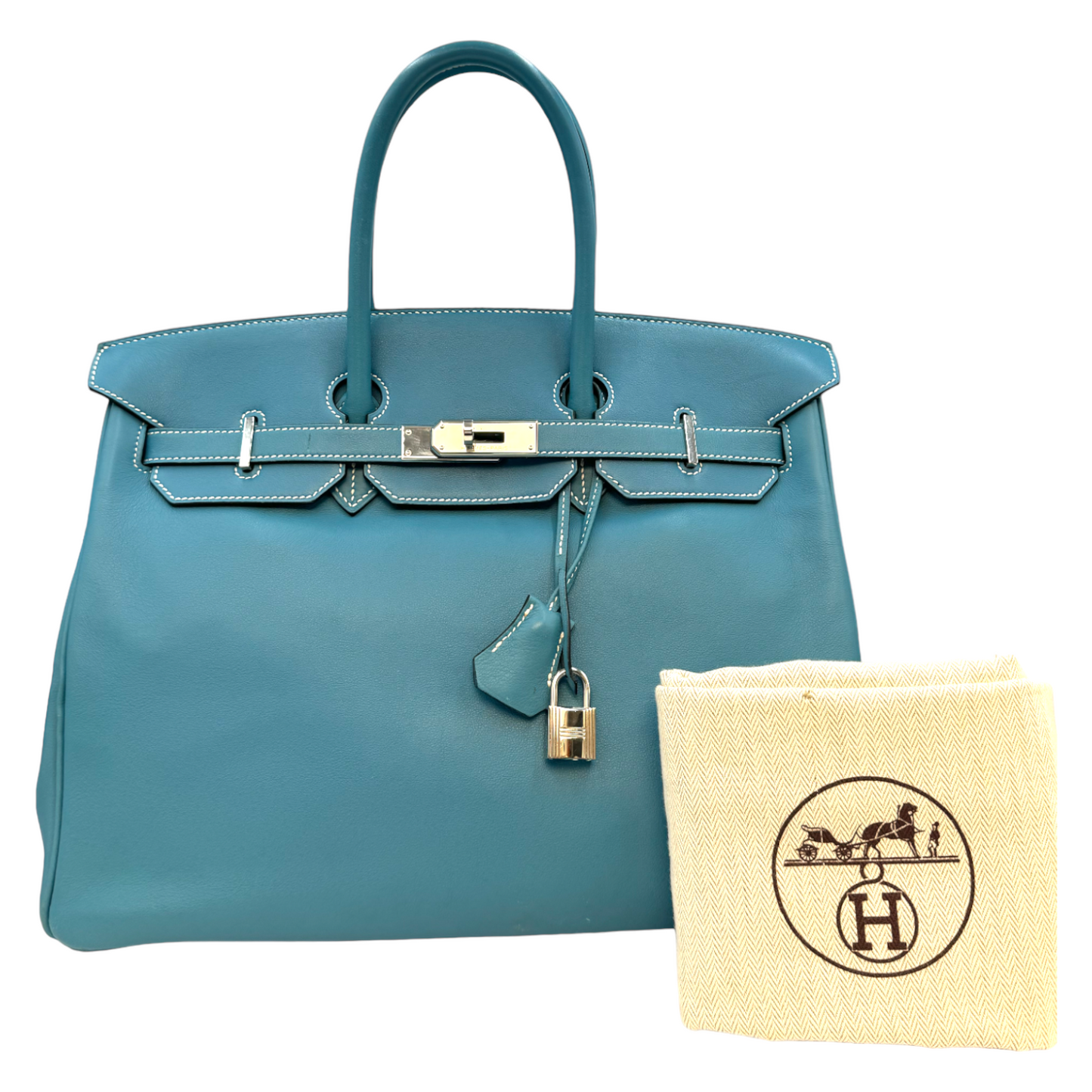 Hermès Birkin 35 Blue Swift Palladium