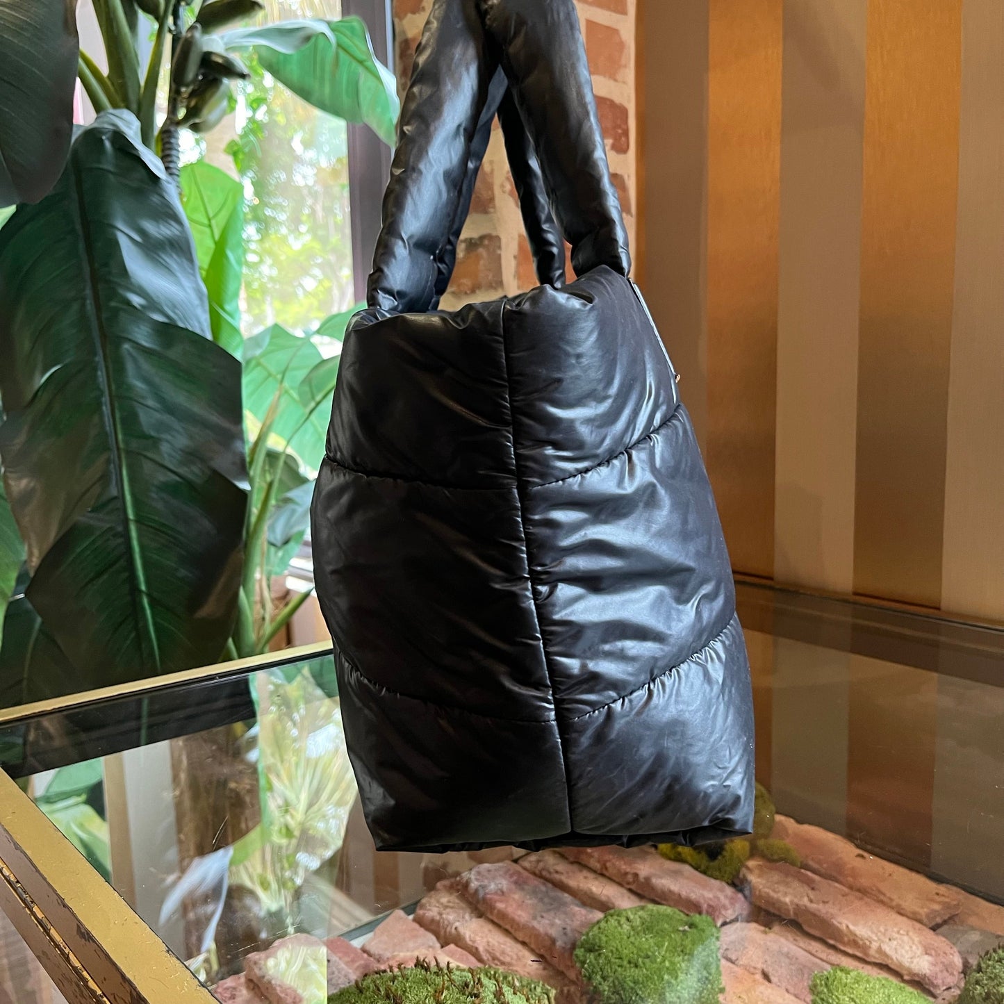 CHANEL Coco Cocoon Large Black Nylon Quilted Tote