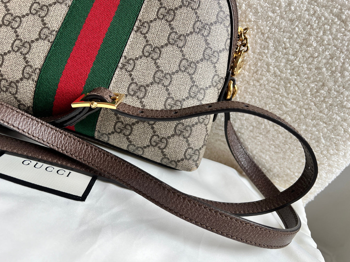 Gucci Ophidia GG Supreme Rounded Top Shoulder Bag (RRP £1,340)