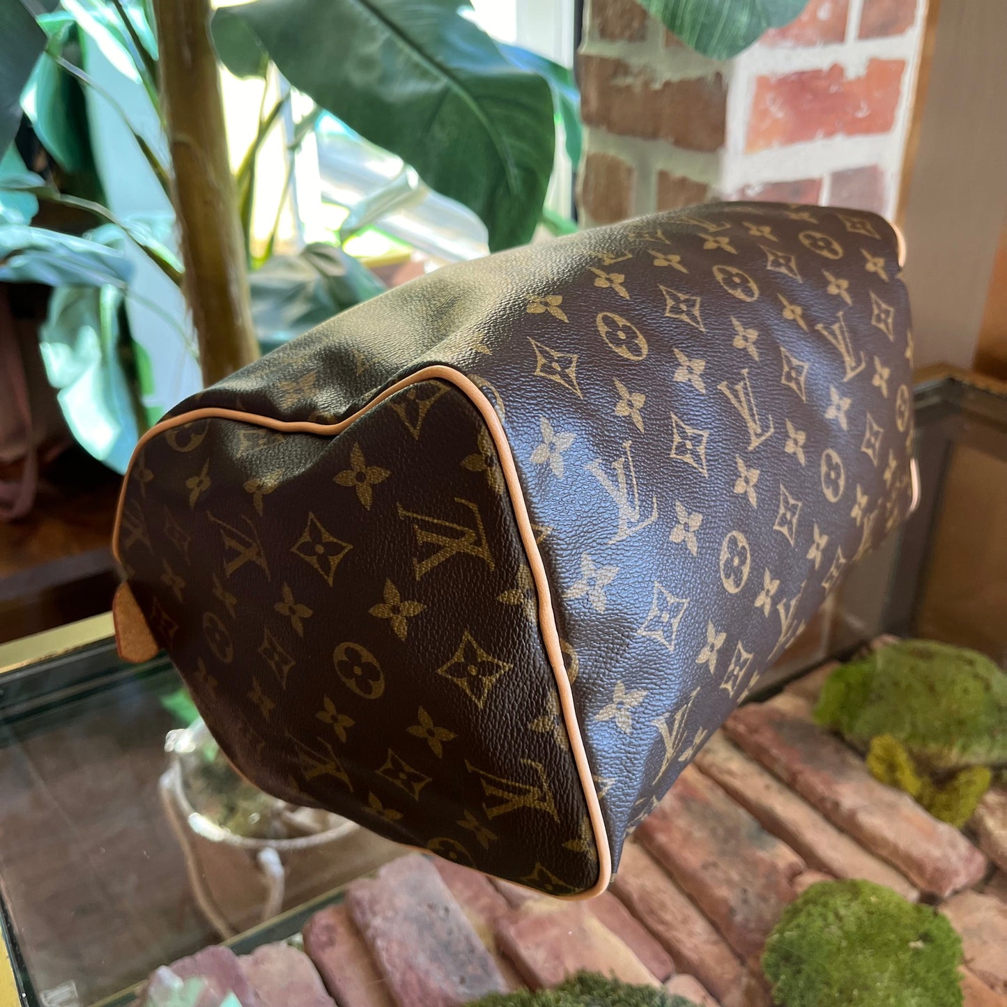 LOUIS VUITTON  Brown Monogram Canvas Speedy 30