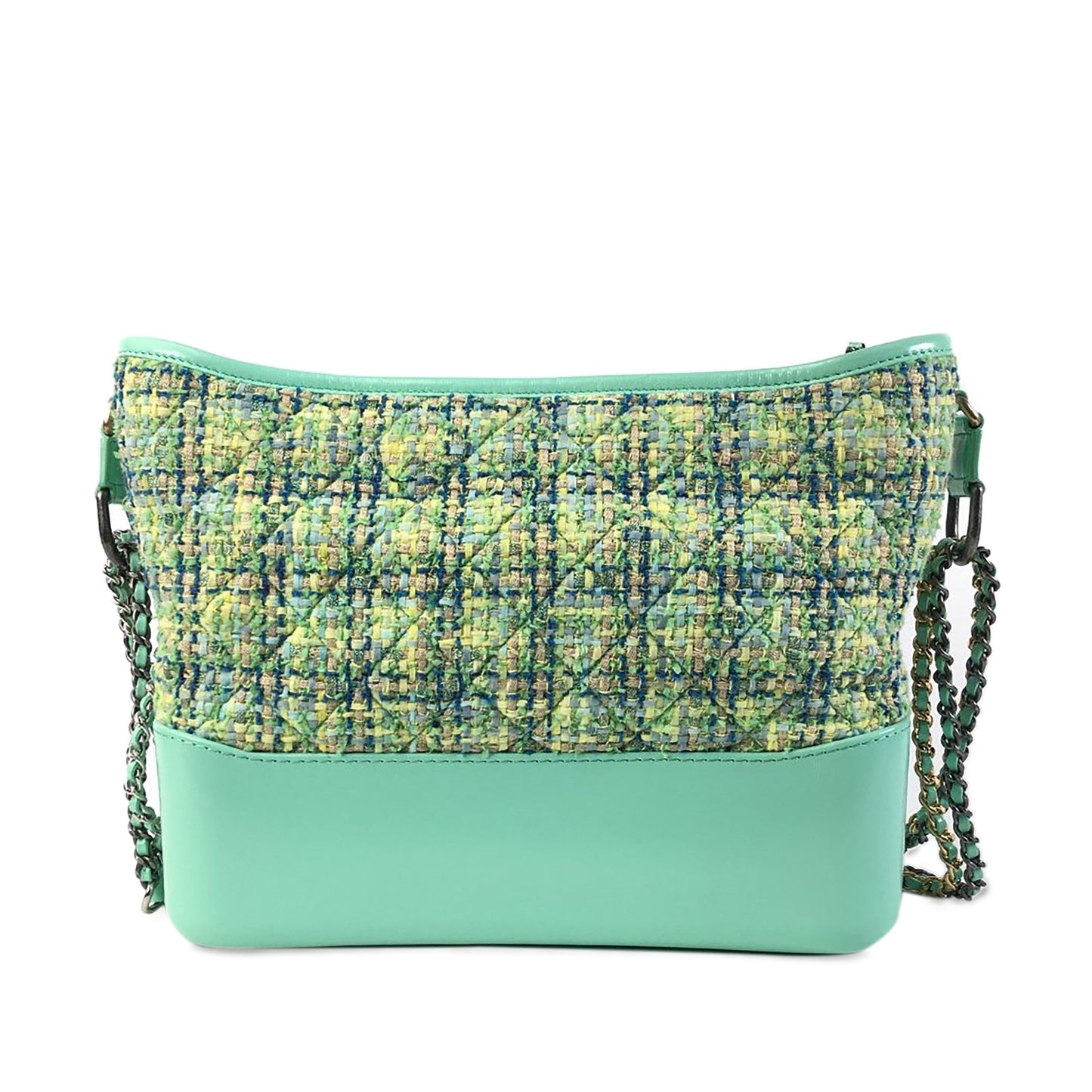 Chanel Gabrielle Medium Green Tweed Gold